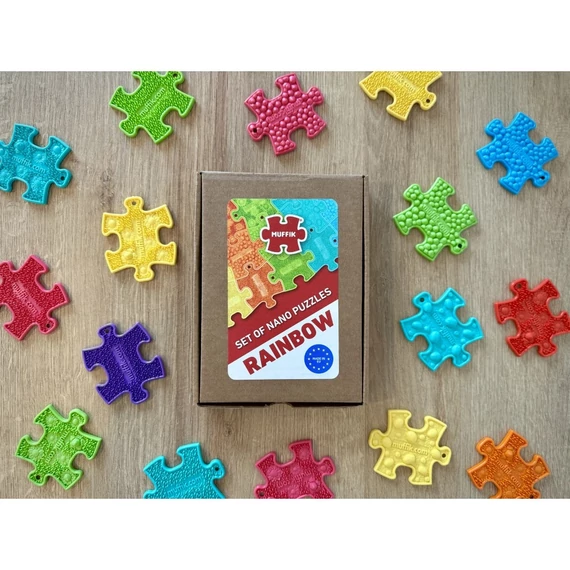 MUFFIK – Nagyon mini szivárvány ortopéd puzzle – 24 darabos